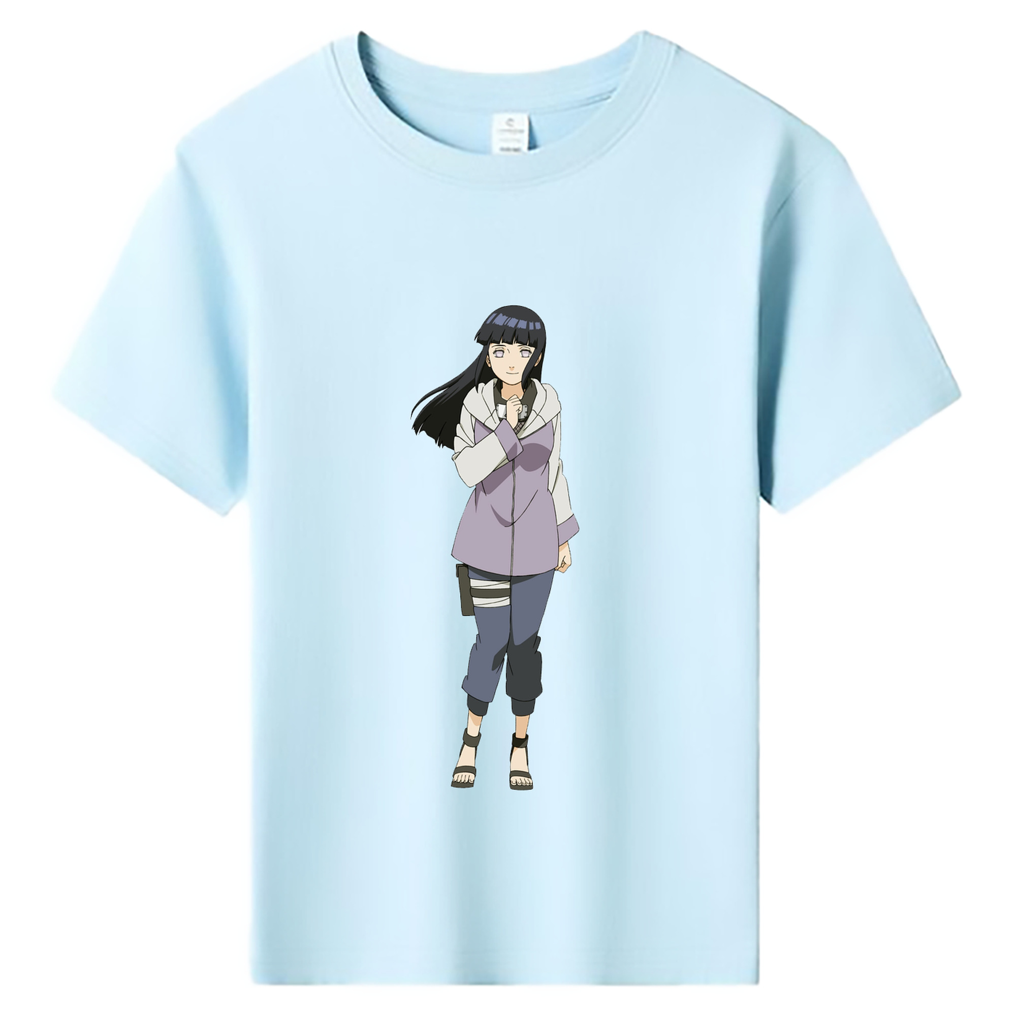 （画像用） NARUTO -ナルト- 日向ヒナタ Hyūga Hinata 綿100％キッズTシャツ（フロントプリント）
